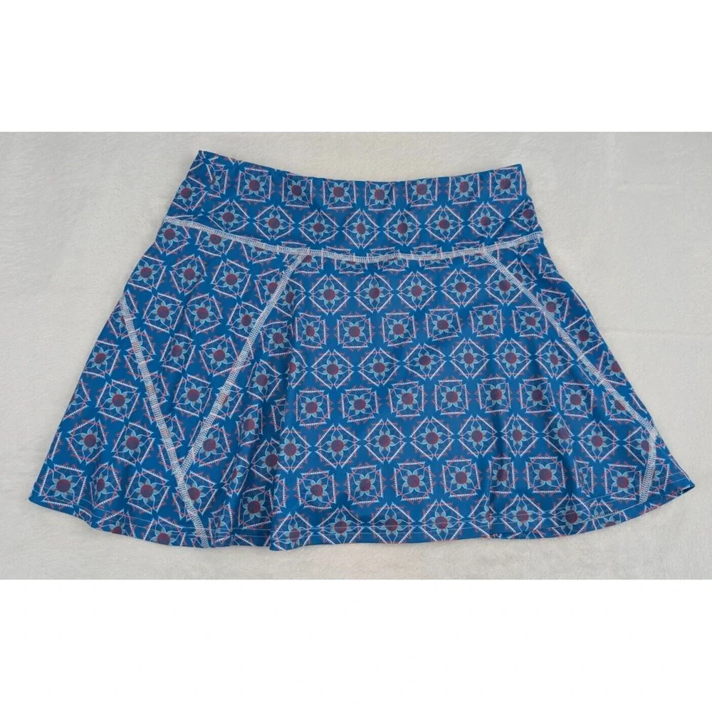 William‎ Murray Golf Skirt Womens Small Floral Geometric Blue Performance